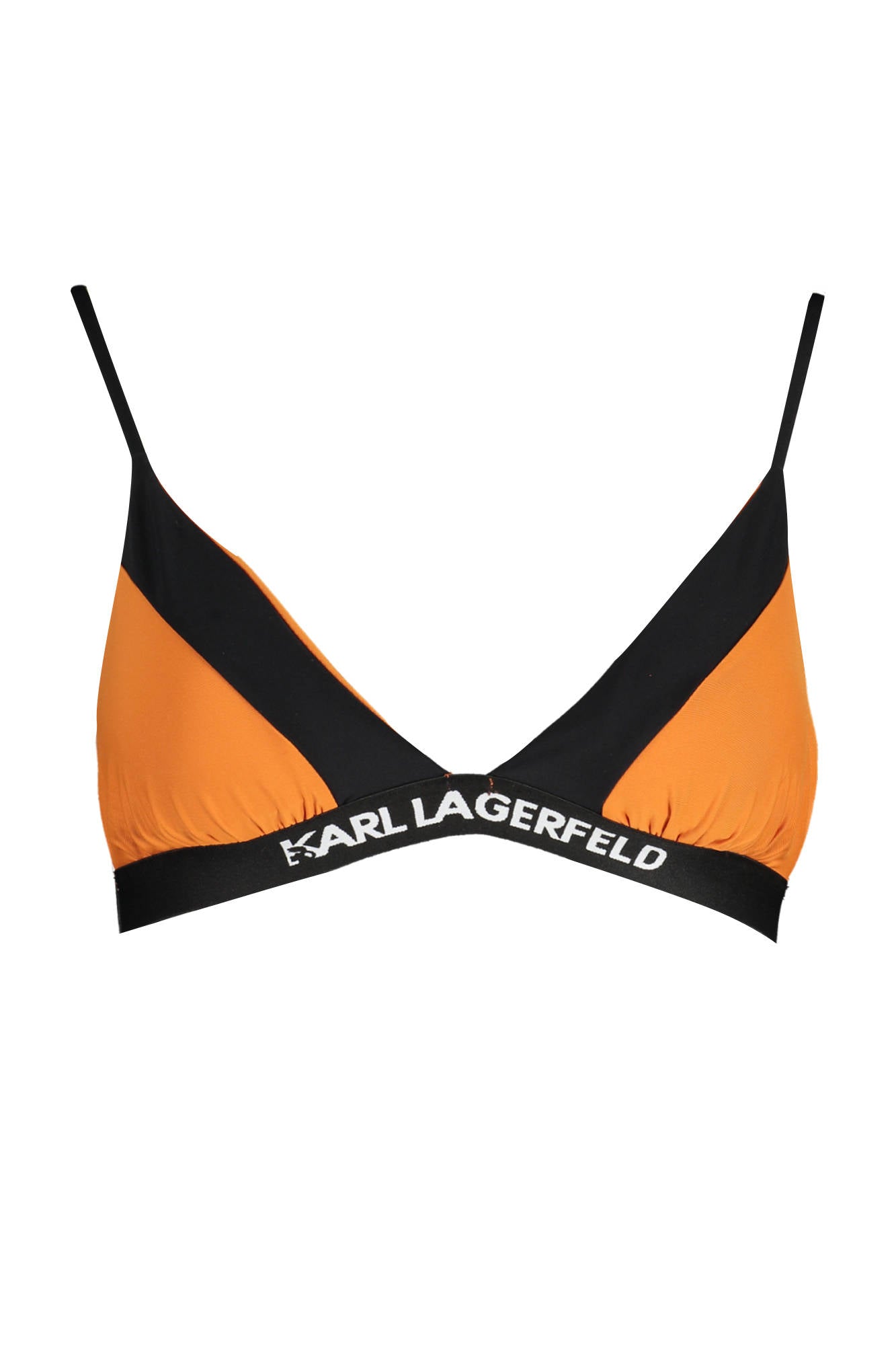 KARL LAGERFELD BEACHWEAR TOP WOMEN'S COSTUME ORANGE
