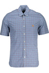 FRED PERRY MEN'S SHORT SLEEVED SHIRT BLUE